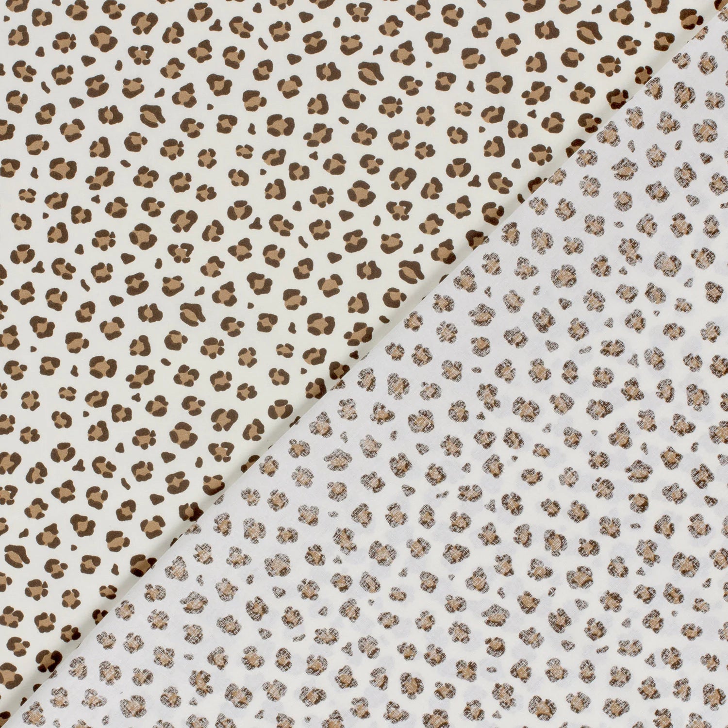 Popeline de coton léopard