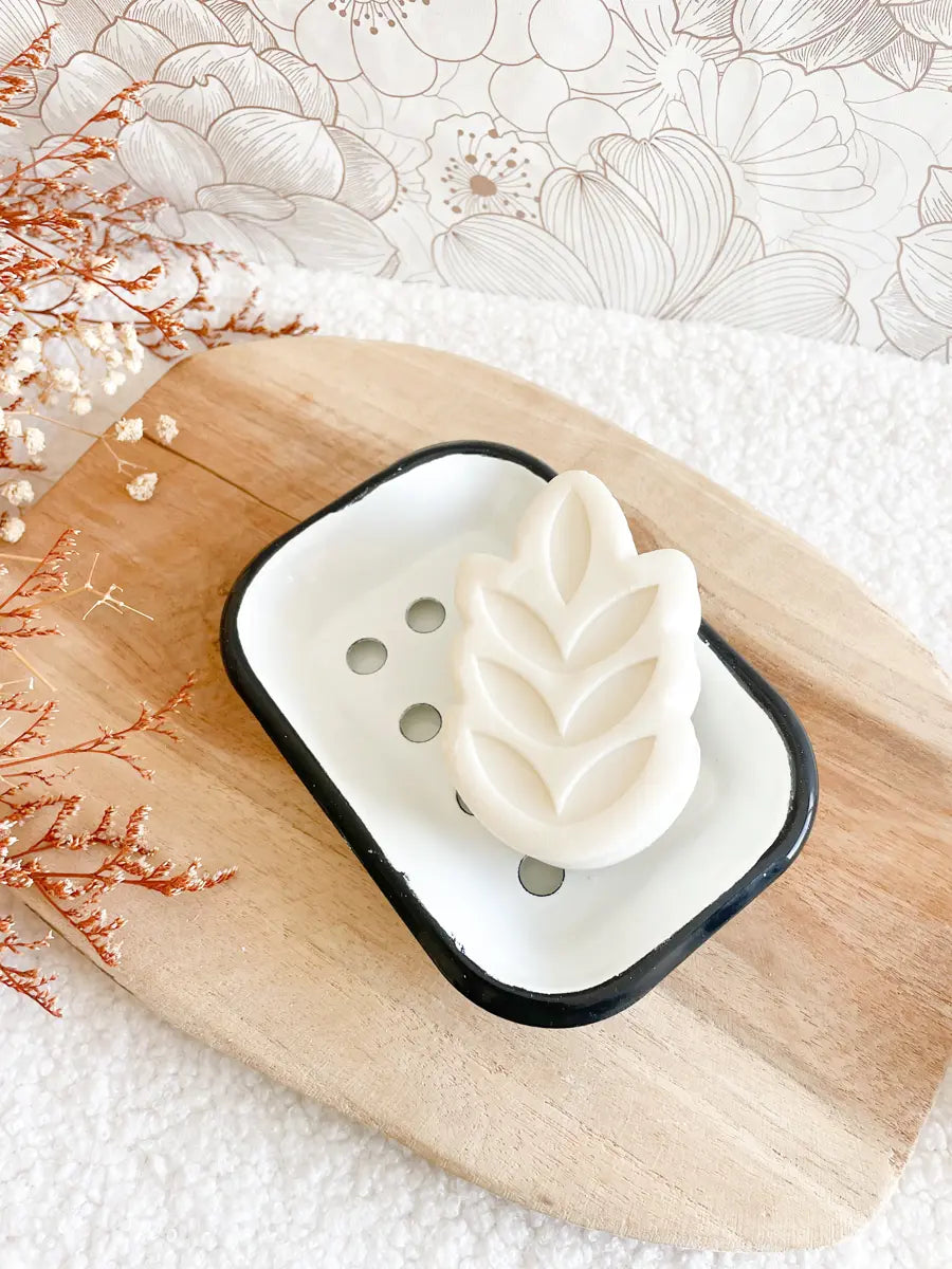 Porte-savon en fer émaillé - Droguerie écologique - Blanc