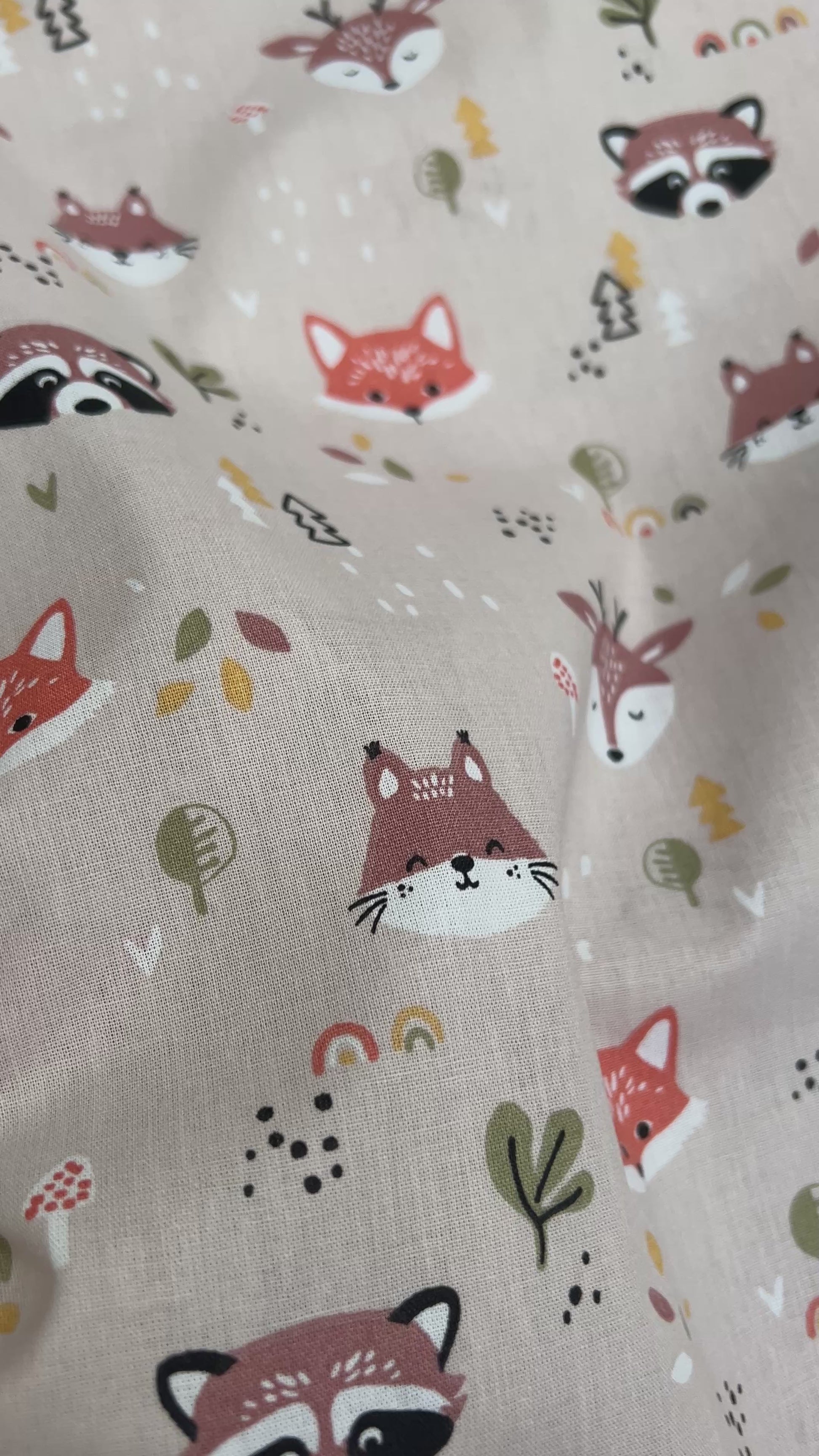 Coton imprimé Racoon