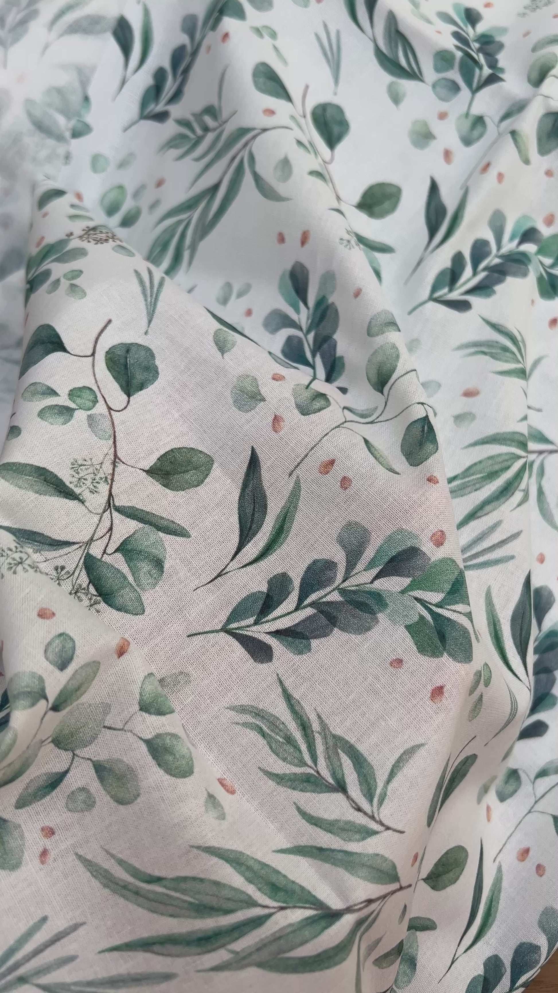 Eucalyptus printed cotton