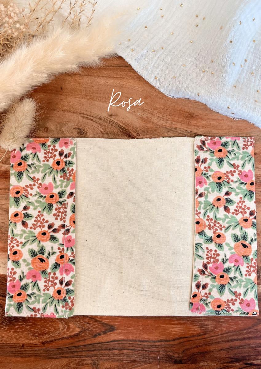 Protège passeport en tissu - Rosa*