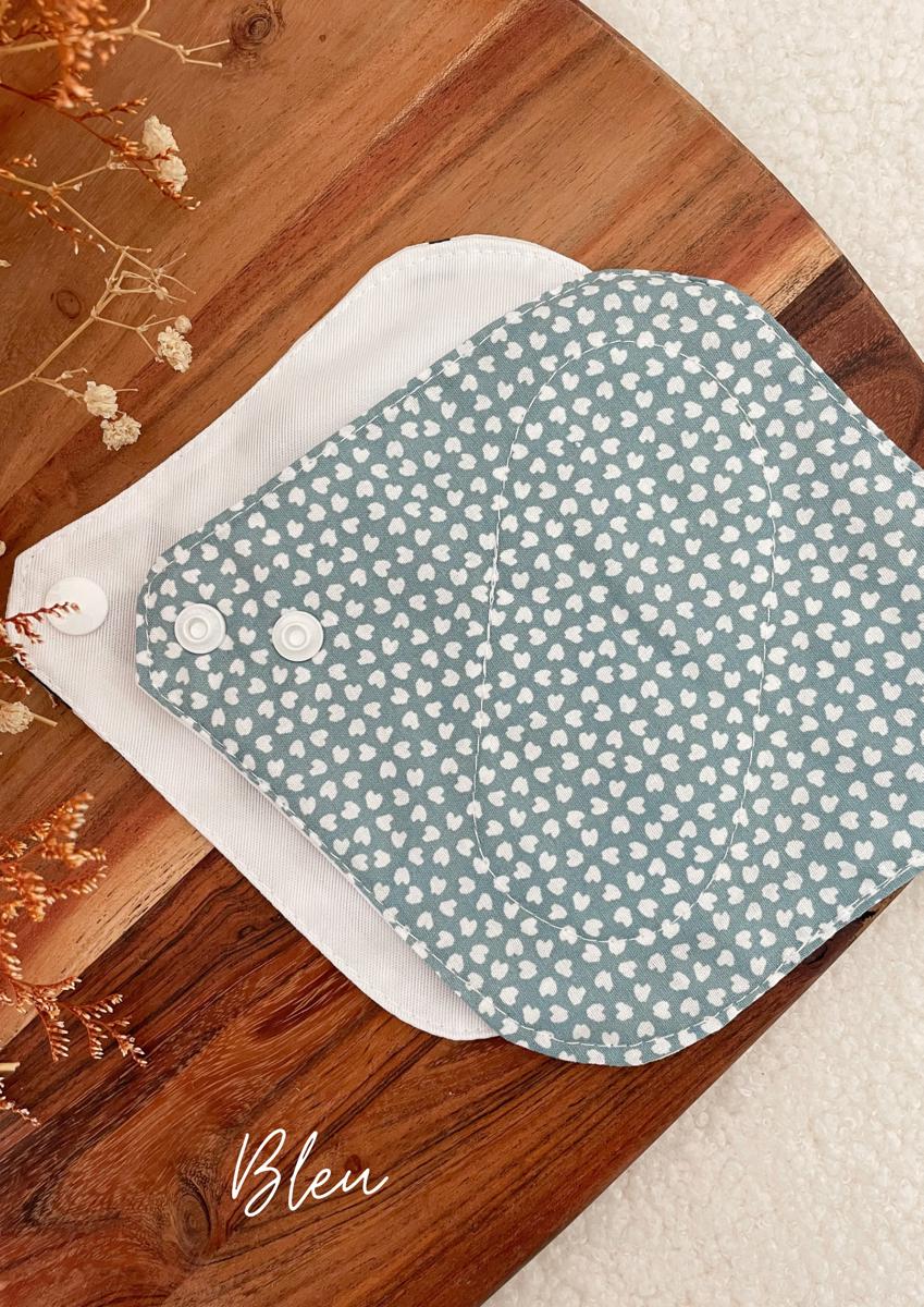 Protège-slip lavable en coton - Bleu