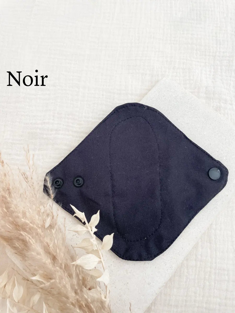 Protège-slip lavable en coton - Noir