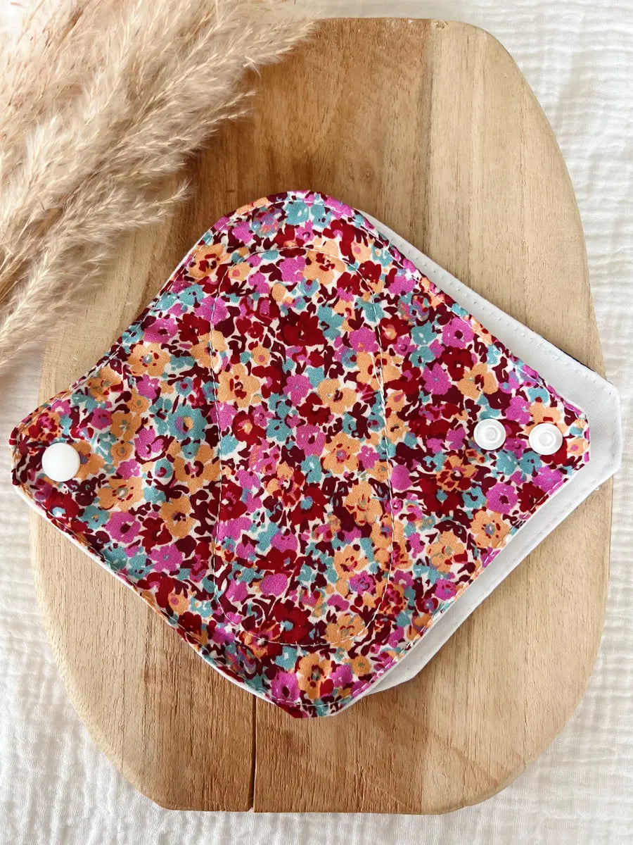 Protège-slip lavable en coton - Purple flowers