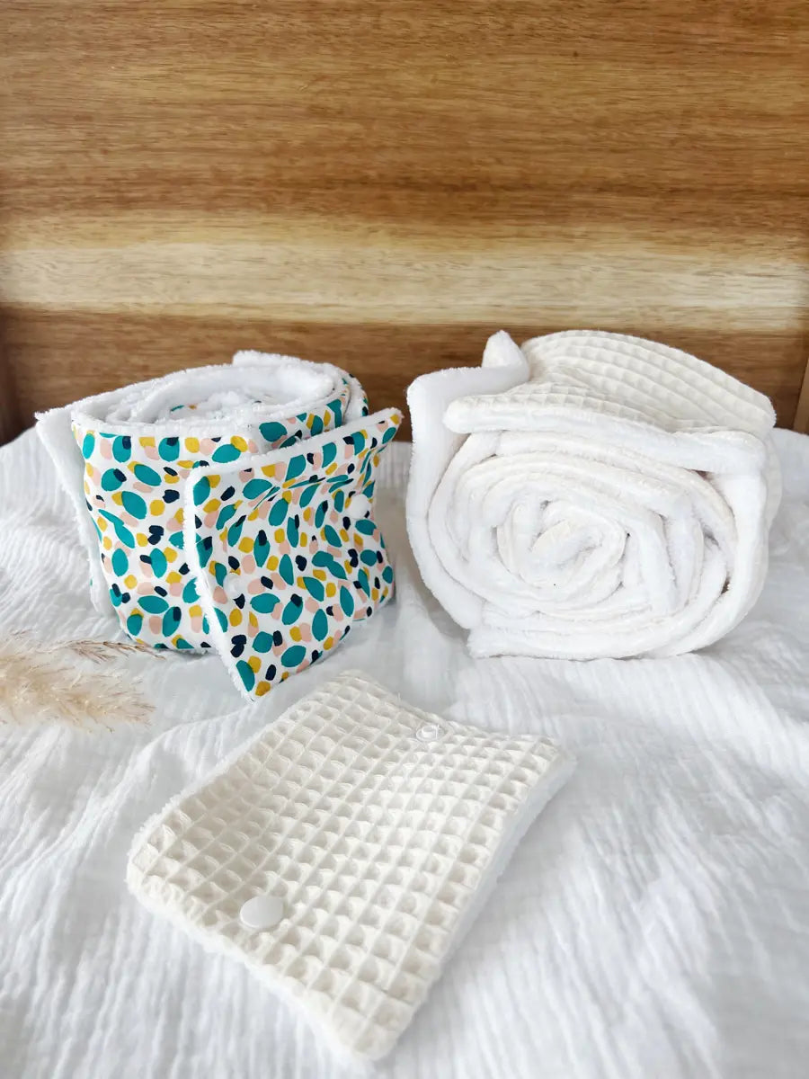 Rouleau de papier toilette lavable avec pressions (15 feuilles) - 2