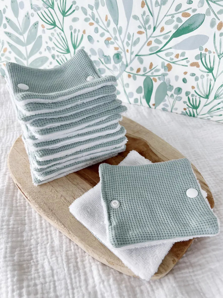 Rouleau de papier toilette lavable avec pressions (15 feuilles) - 3