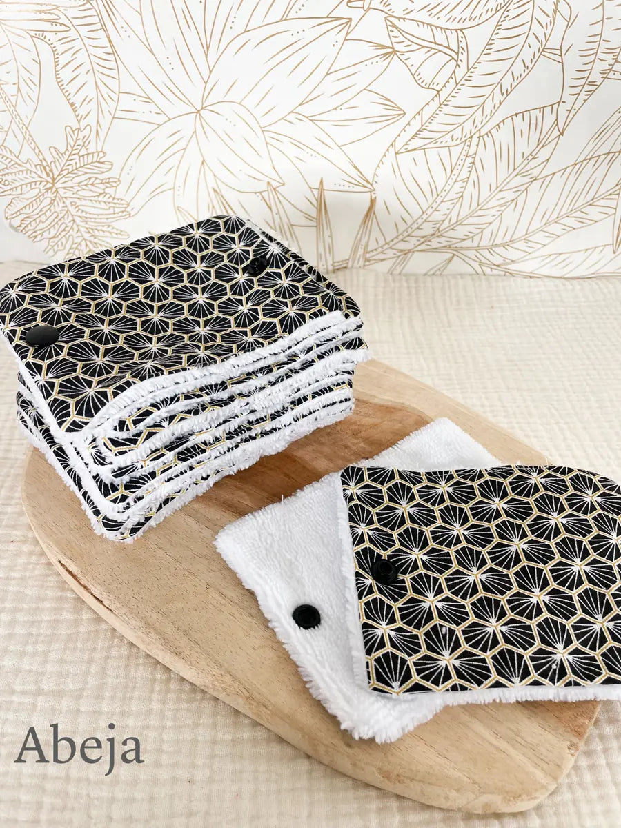 Rouleau de papier toilette lavable avec pressions (15 feuilles) - Abeja
