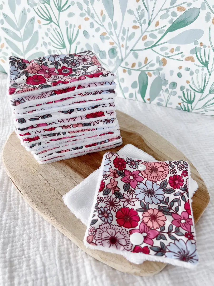 Rouleau de papier toilette lavable avec pressions (15 feuilles) - Brigitte