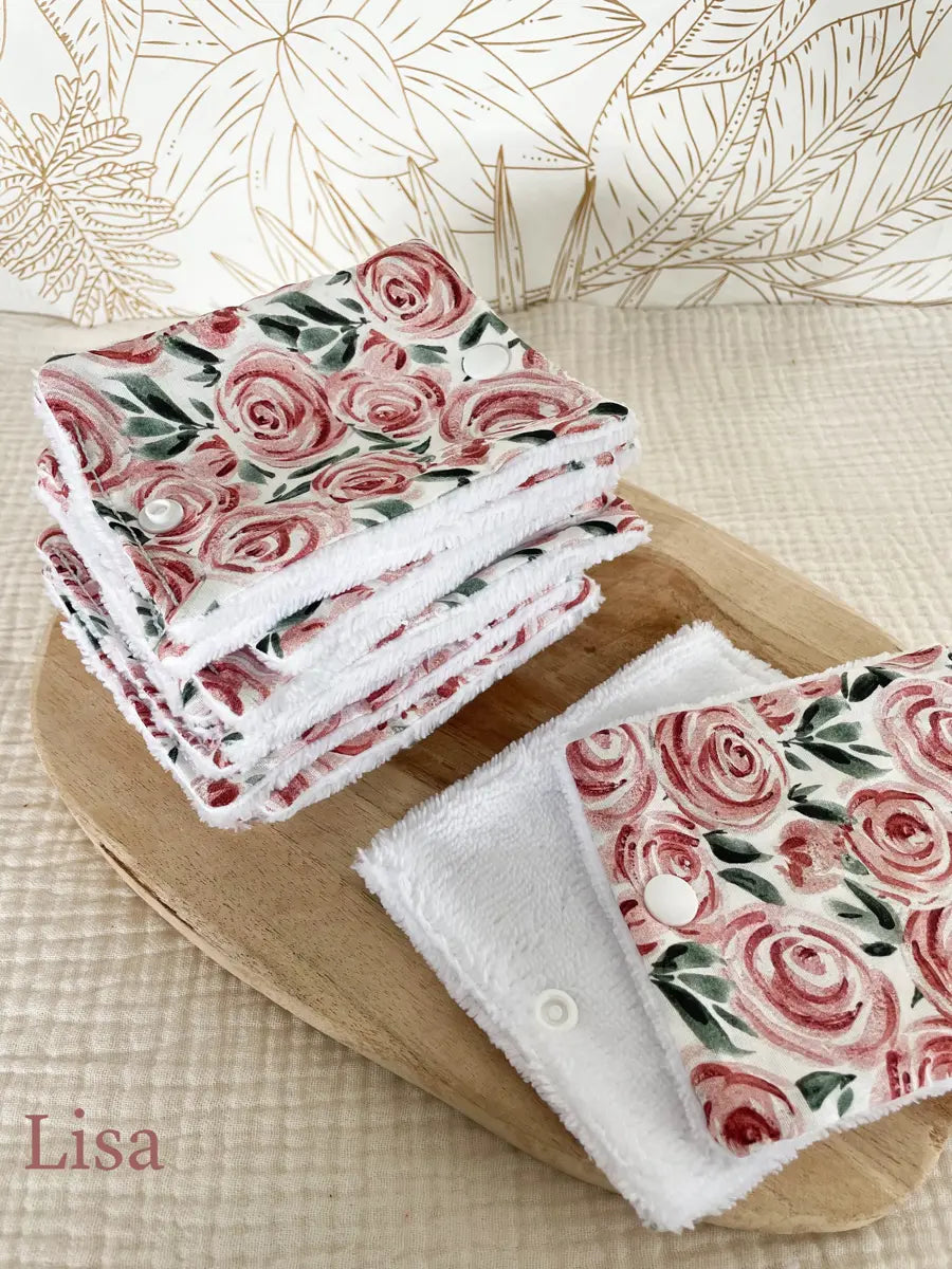 Rouleau de papier toilette lavable avec pressions (15 feuilles) - Lisa