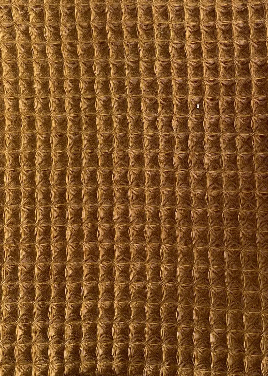 Rouleau de papier toilette lavable avec pressions (15 feuilles) - Nid d’abeille camel