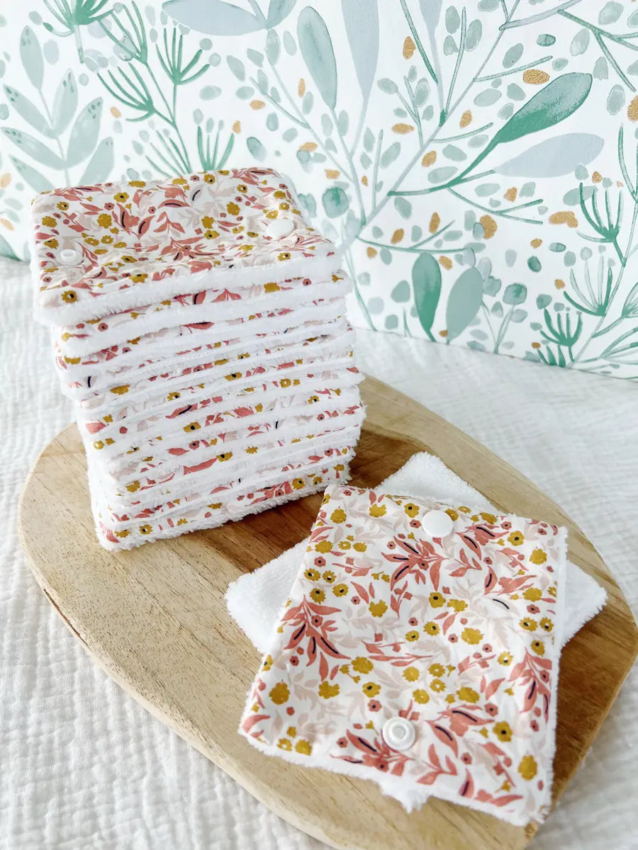 Rouleau de papier toilette lavable avec pressions (15 feuilles) - Spring