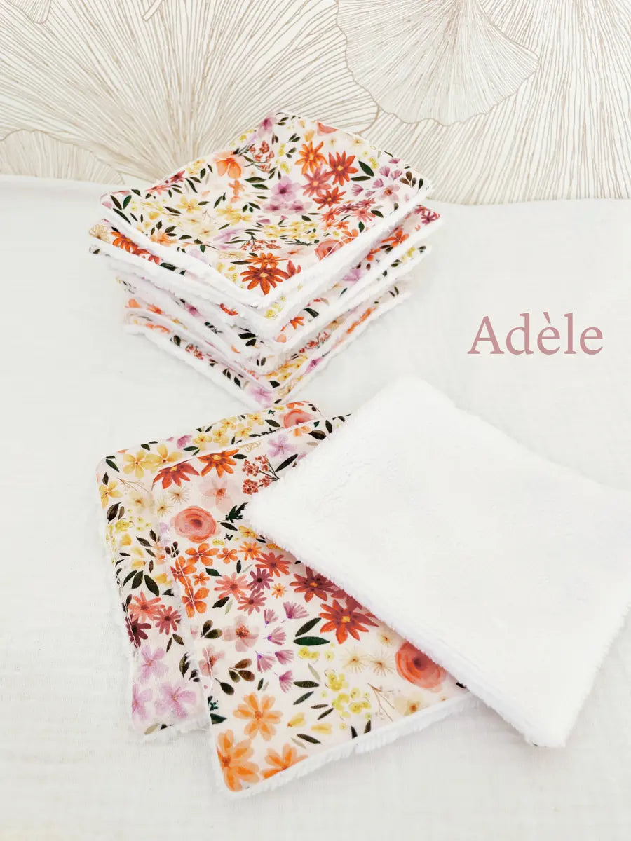 Papier toilette lavable (15 feuilles - sans pressions) - Adèle