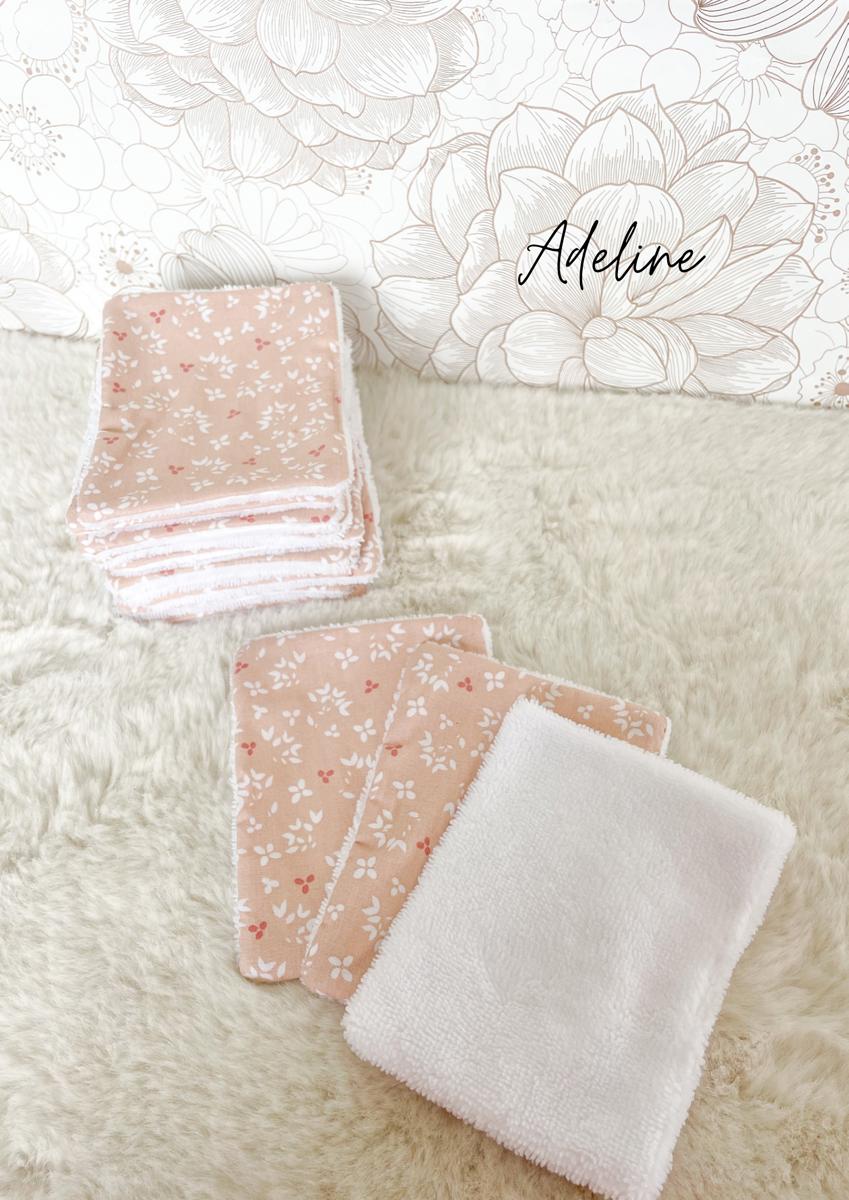 Papier toilette lavable (15 feuilles - sans pressions) - Adeline