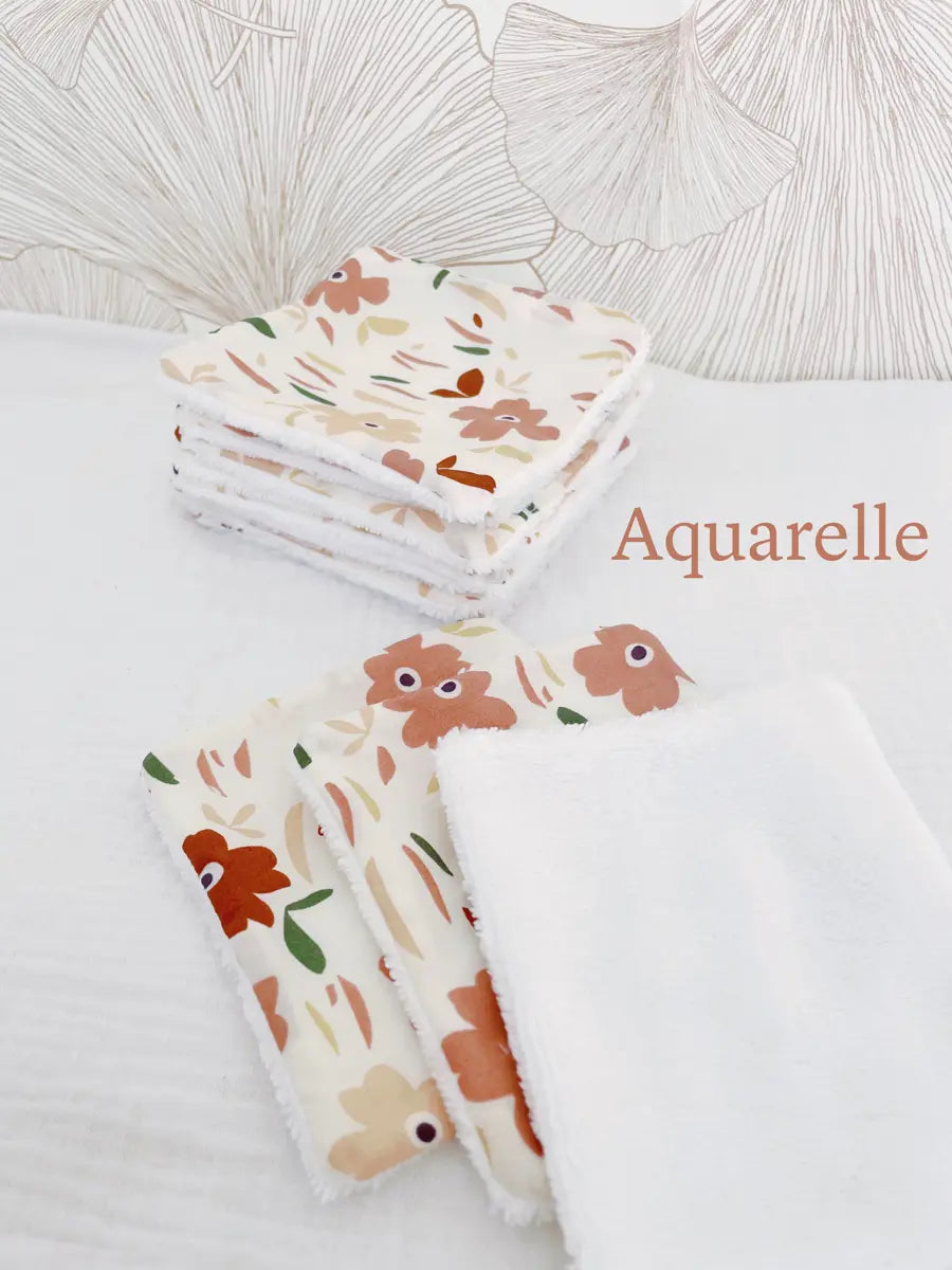 Papier toilette lavable (15 feuilles - sans pressions) - Aquarelle