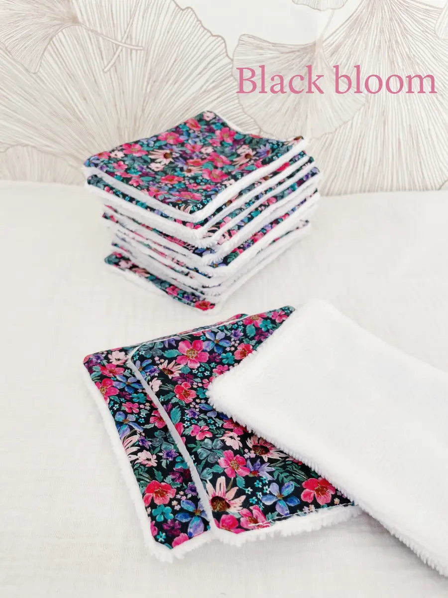 Papier toilette lavable (15 feuilles - sans pressions) - Black bloom