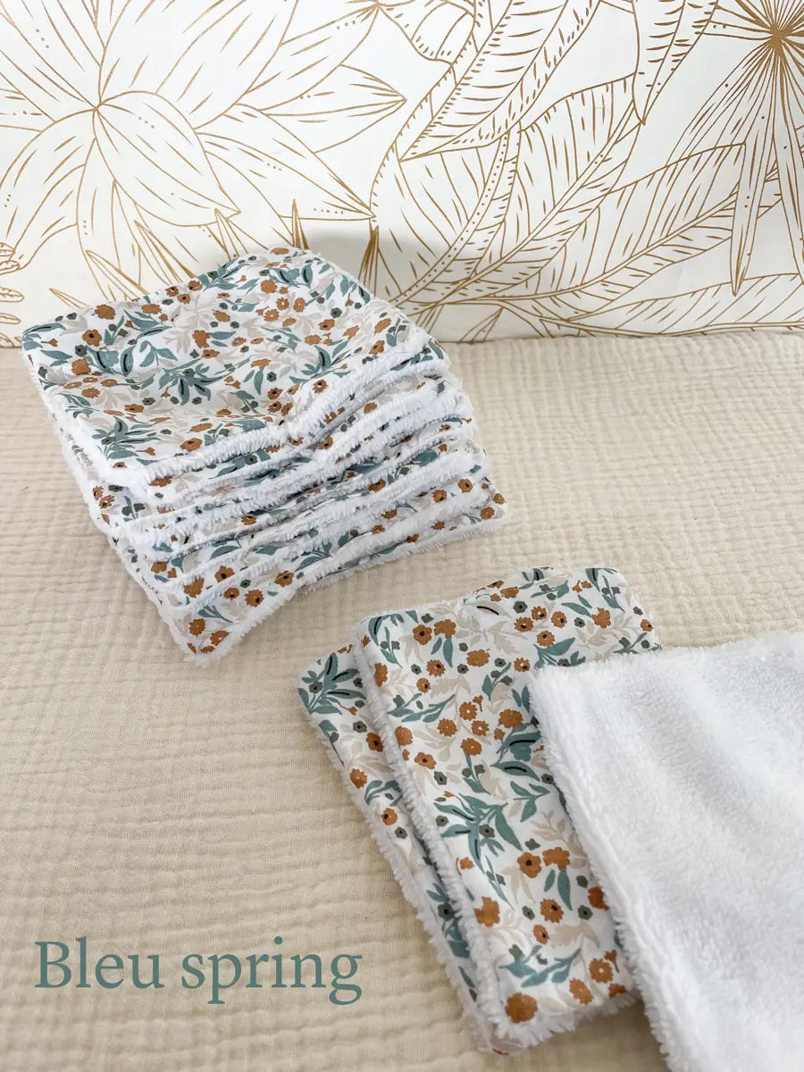 Papier toilette lavable (15 feuilles - sans pressions) - Blue spring
