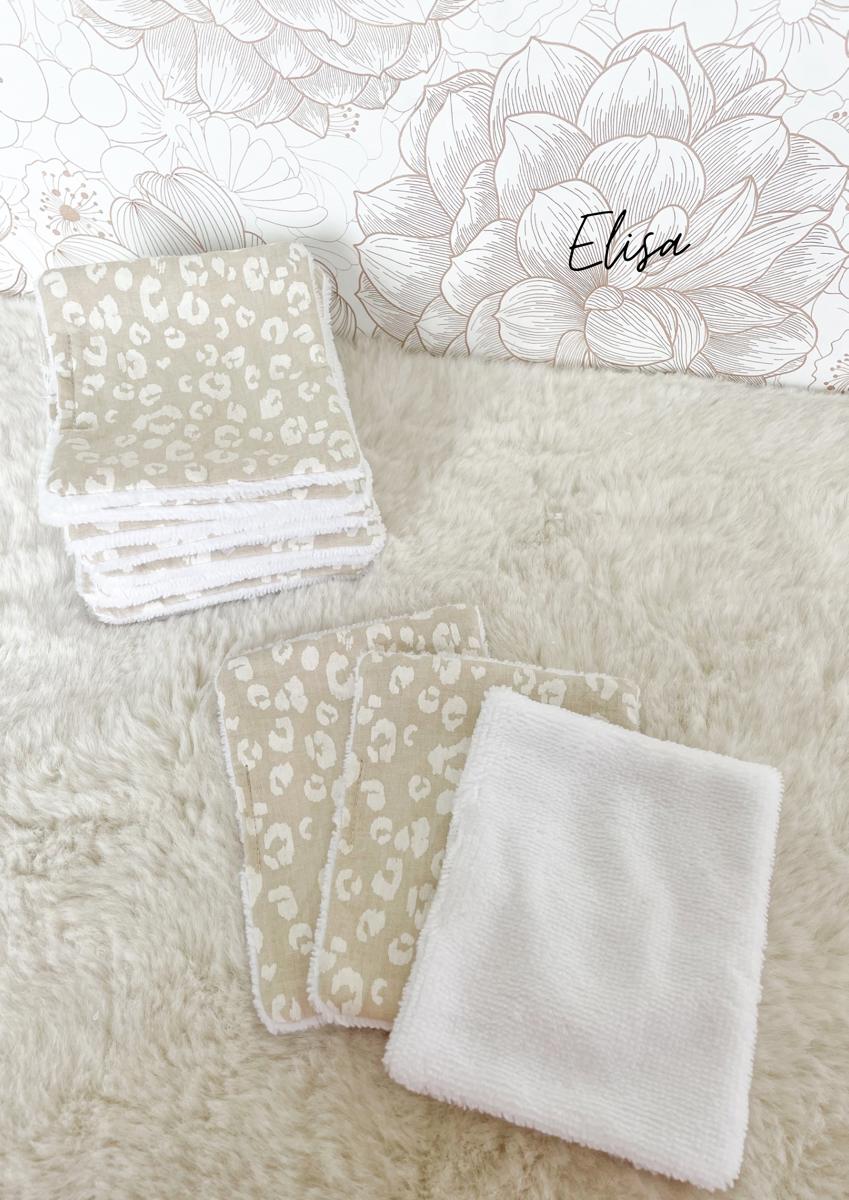 Papier toilette lavable (15 feuilles - sans pressions) - Elisa