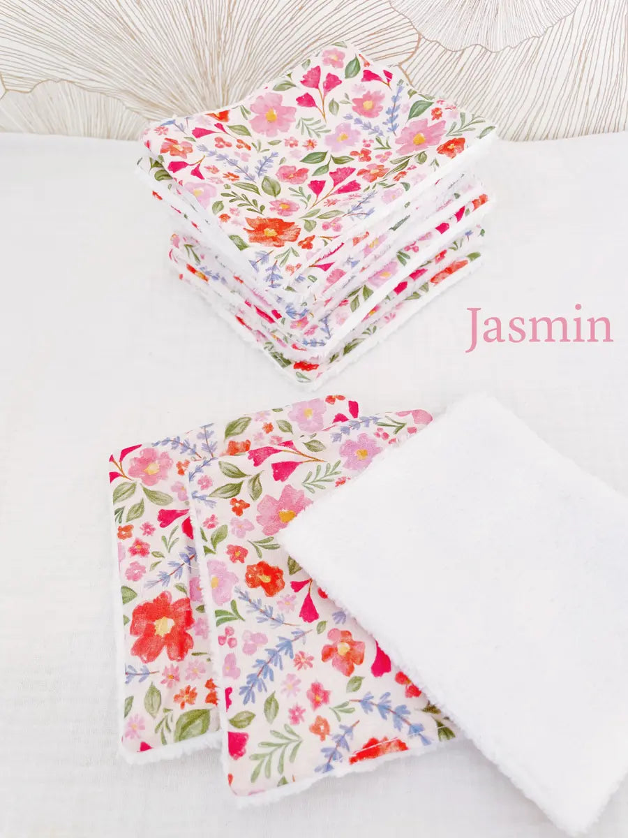 Papier toilette lavable (15 feuilles - sans pressions) - Jasmin