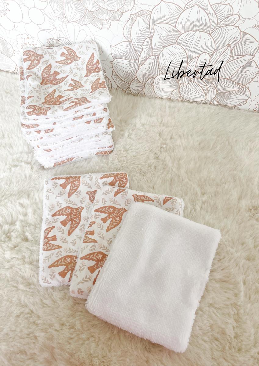 Papier toilette lavable (15 feuilles - sans pressions) - Libertad