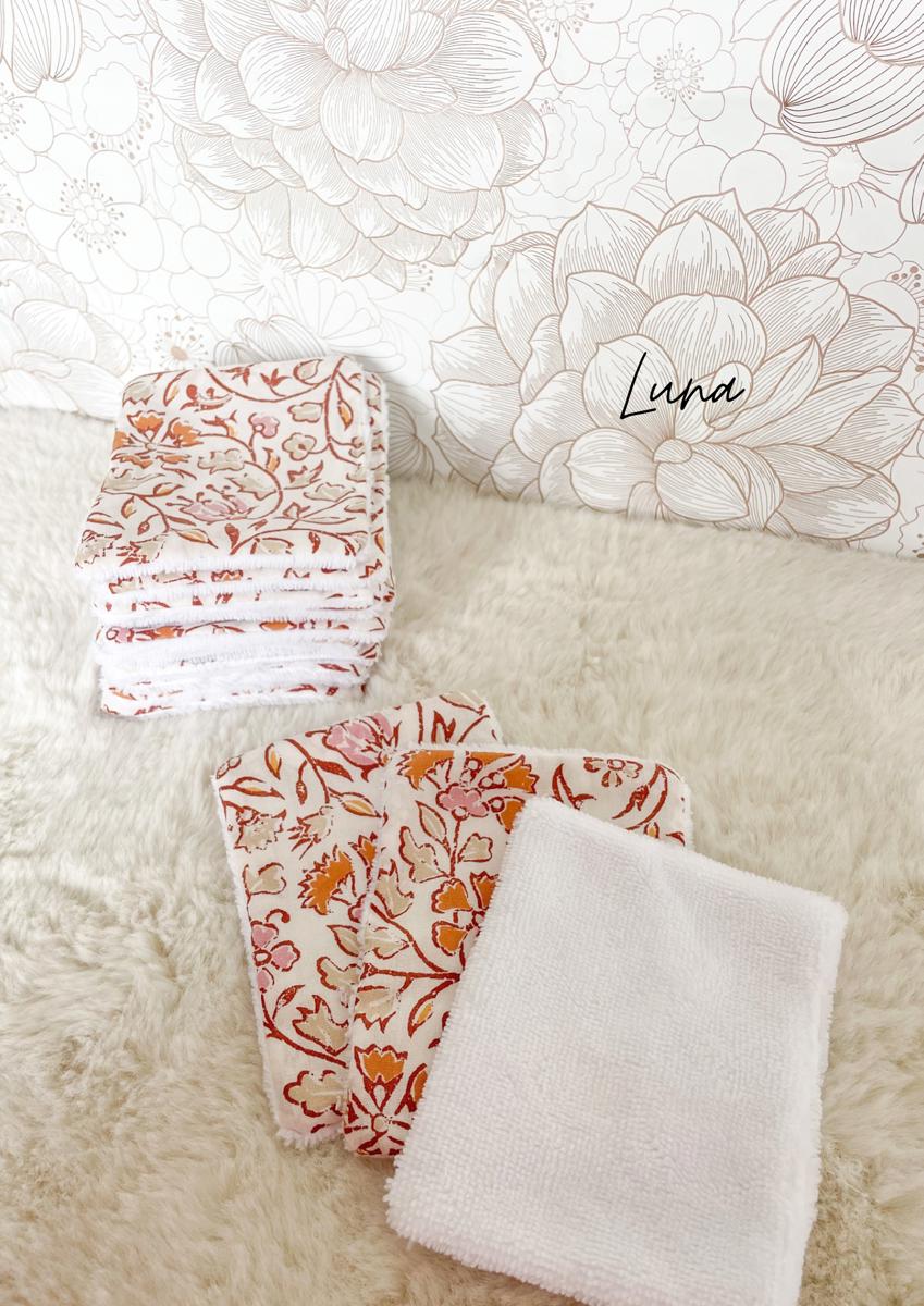 Papier toilette lavable (15 feuilles - sans pressions) - Luna