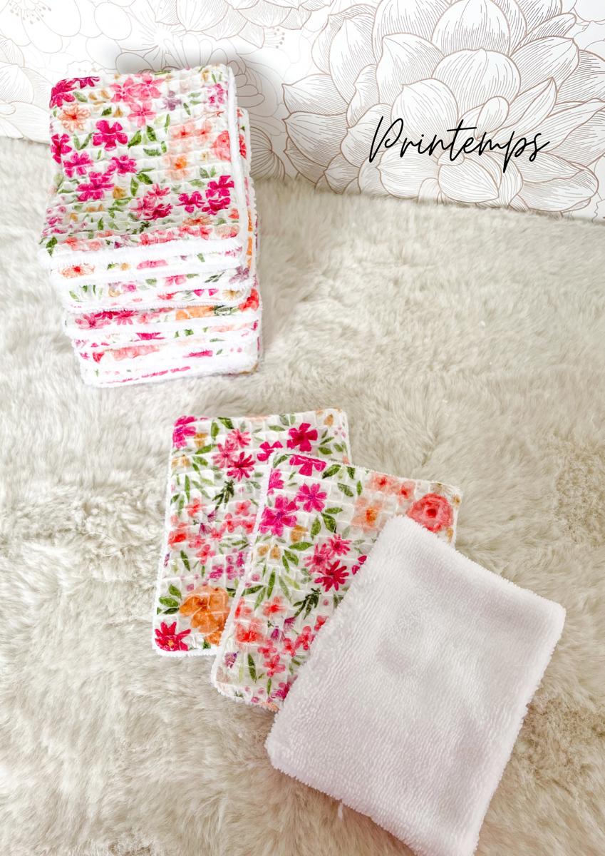 Papier toilette lavable (15 feuilles - sans pressions) - Printemps