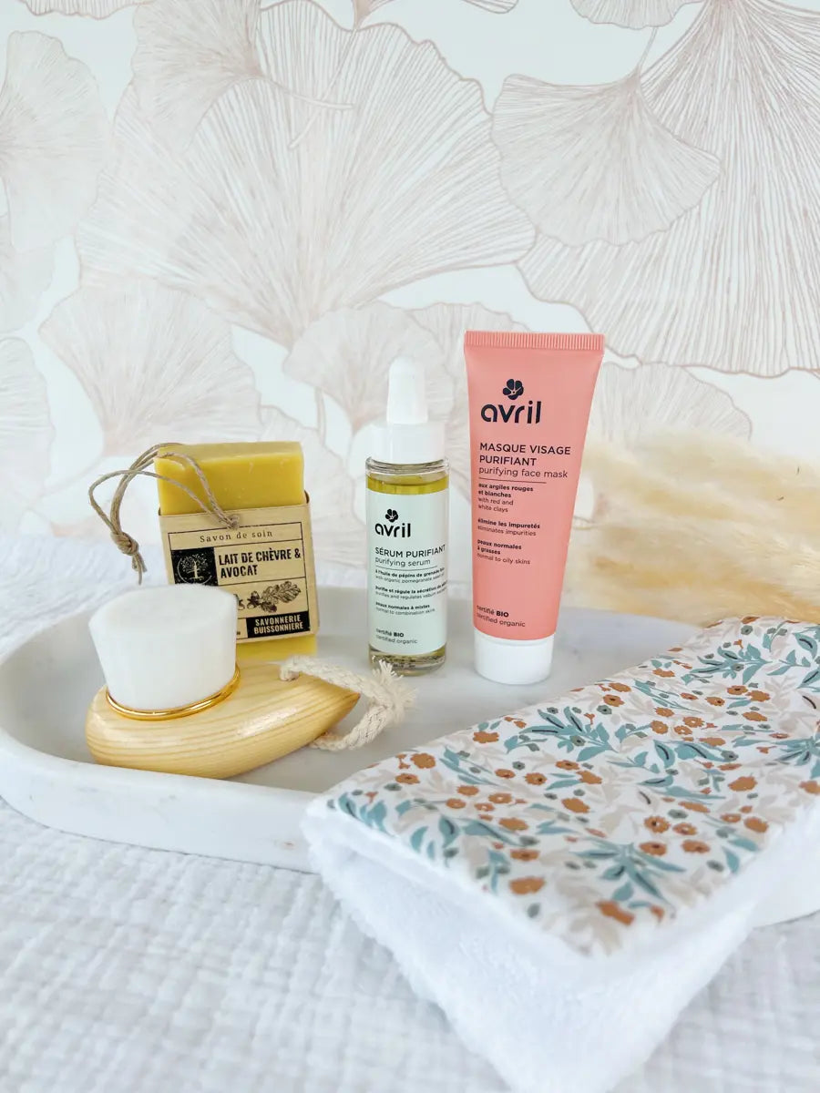 Routine/coffret spécial acné - Mini serviette Blue spring
