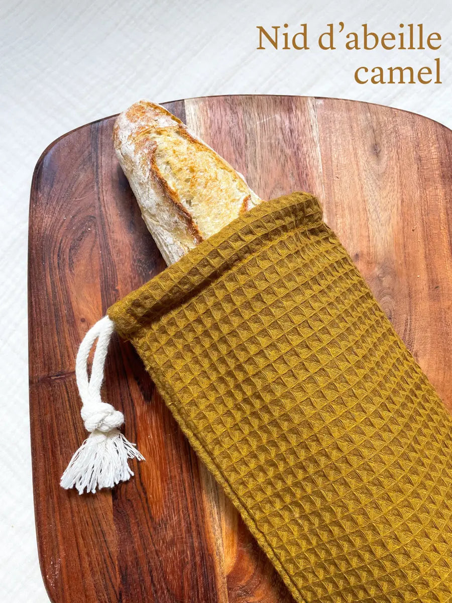 Sac à baguette - Nid d’abeille camel