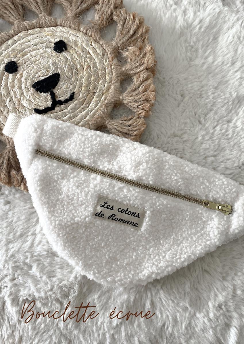 Sac banane enfants - Les cotons de Romane - Bouclette écrue