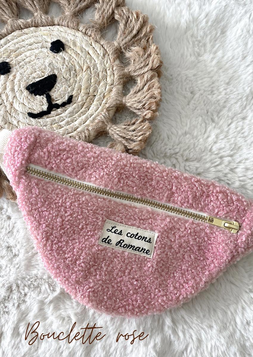Sac banane enfants - Les cotons de Romane - Bouclette rose