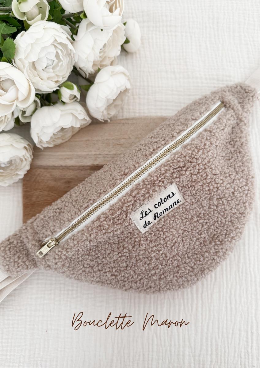 Sac banane - Les cotons de Romane - Bouclette marron