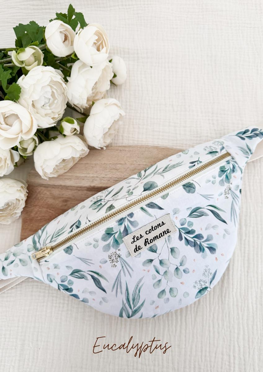 Sac banane - Les cotons de Romane - Eucalyptus