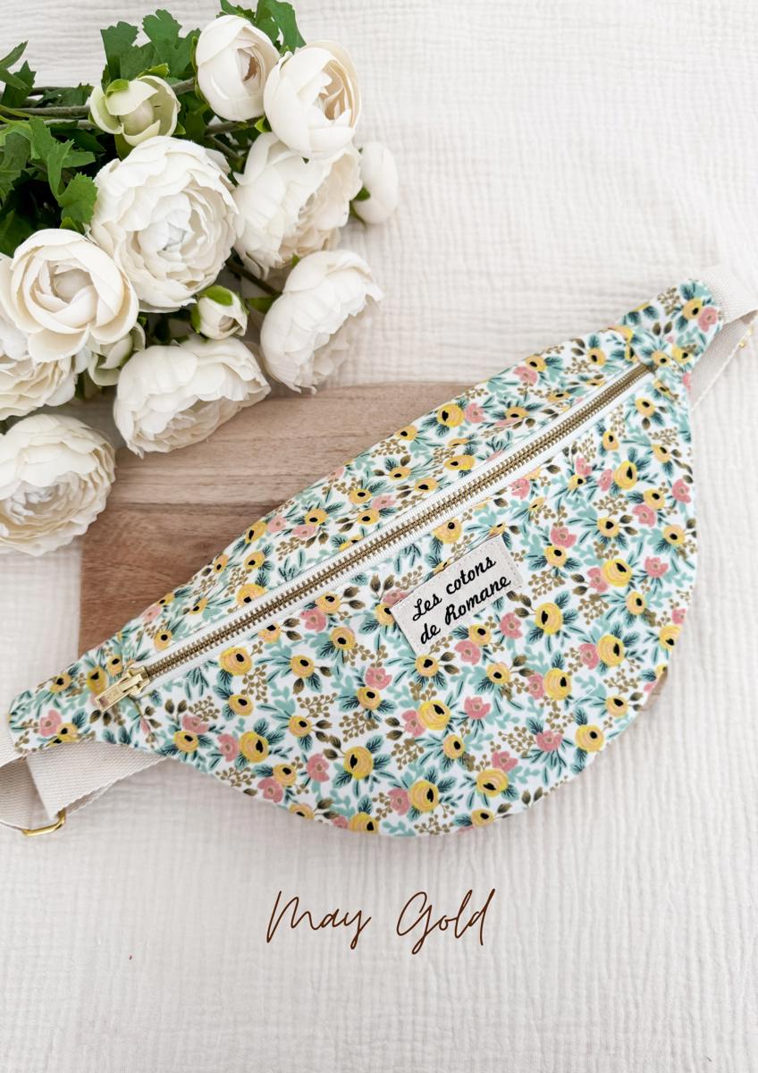 Sac banane - Les cotons de Romane - May gold*