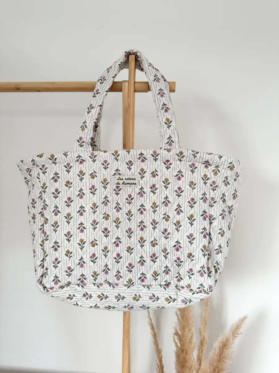 Sac cabas matelassé réversible - Les cotons de Romane - Léonie