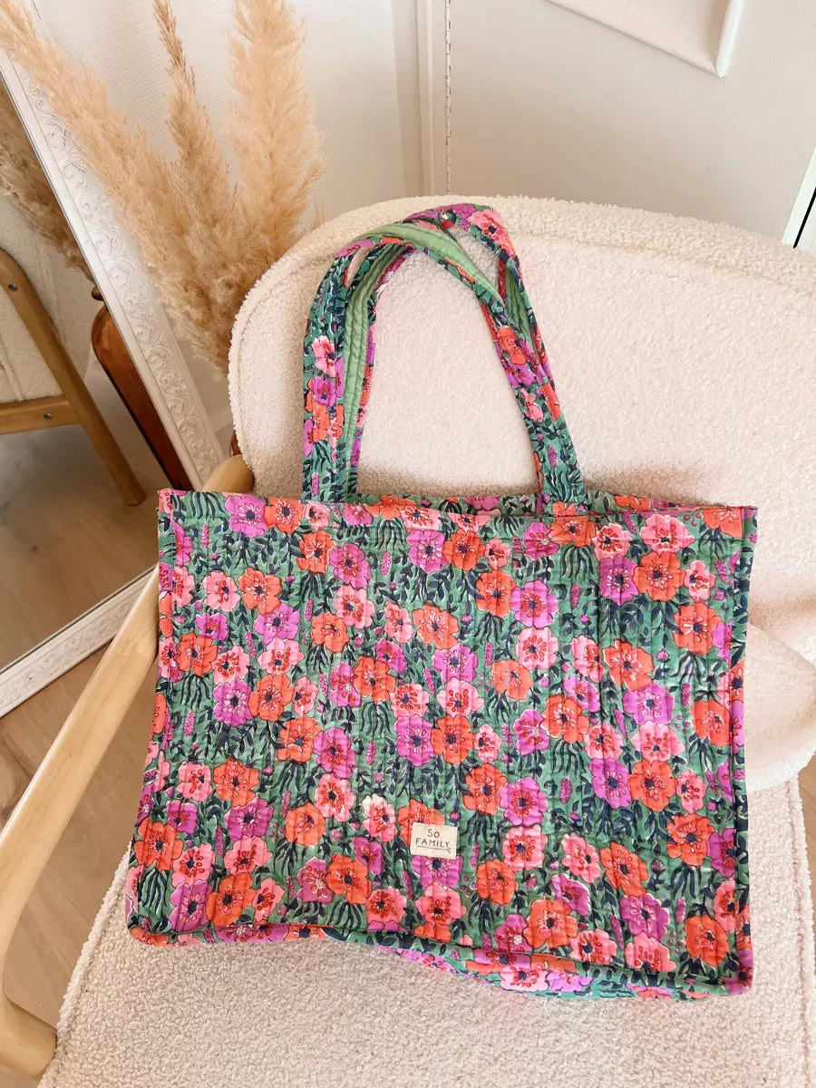 Sac cabas - So family - Indore vert