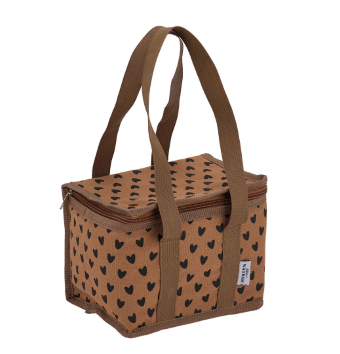 Sac isotherme/glacière - Atelier Wagram - Coeurs noisette