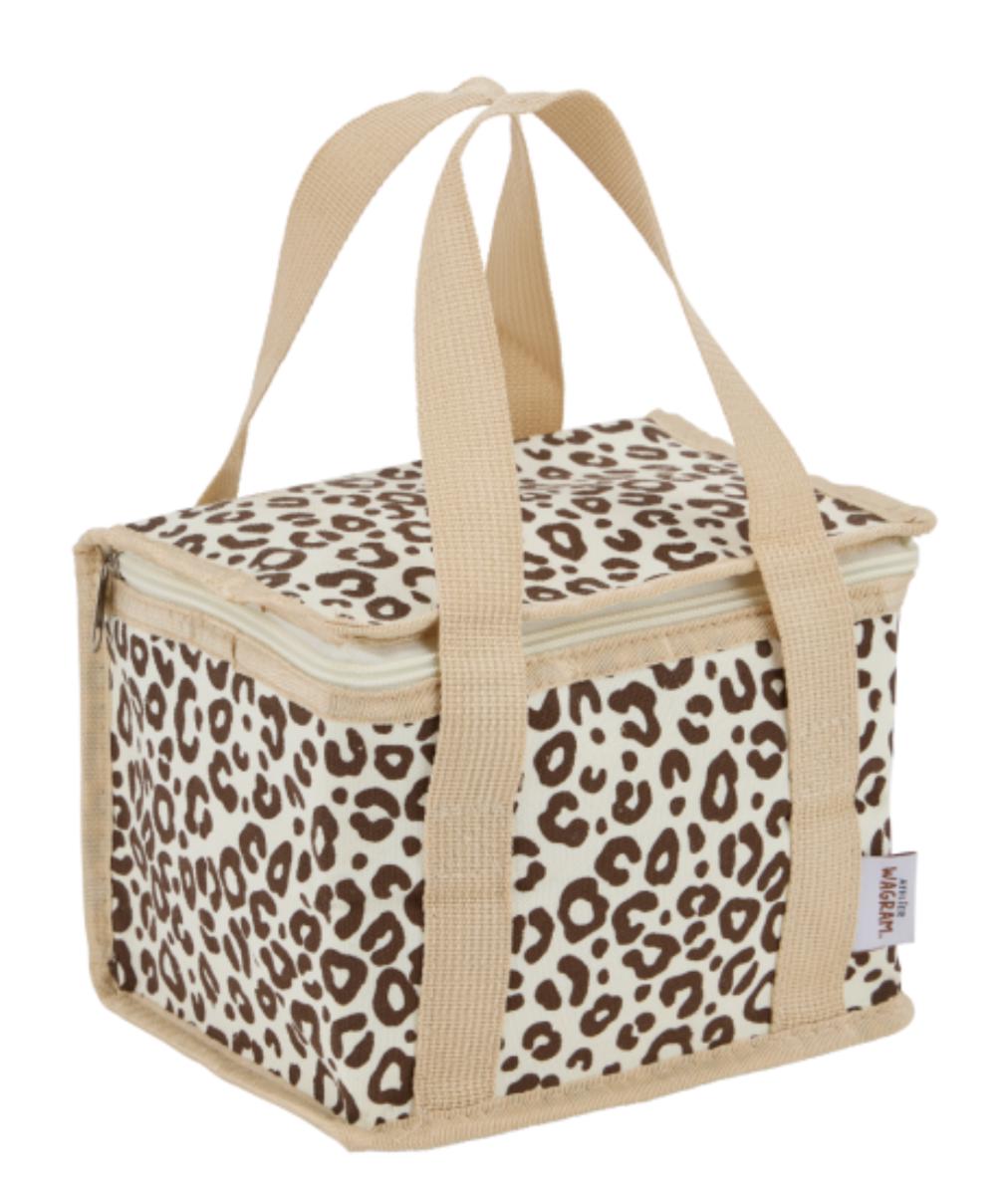 Sac isotherme/glacière - Atelier Wagram - Léopard crème/marron