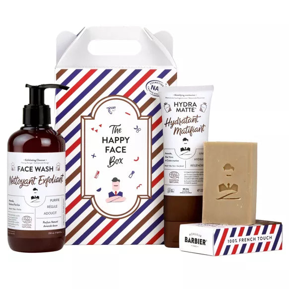 THE HAPPY FACE BOX - Coffret de Soin Visage pour Hommes - Monsieur Barbier - 1