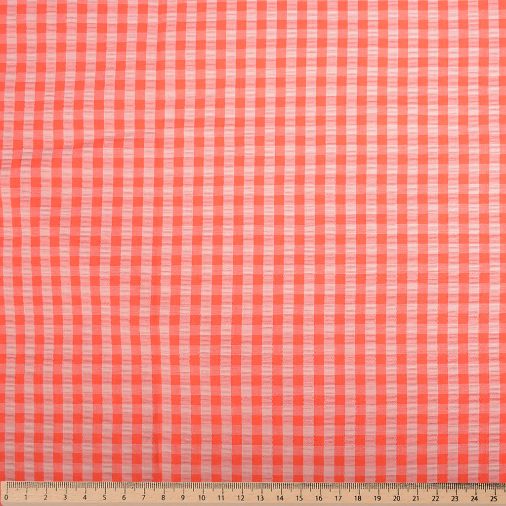 Seersucker vichy fluo - 2