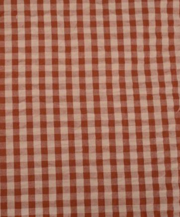 Seersucker vichy pêche - 2