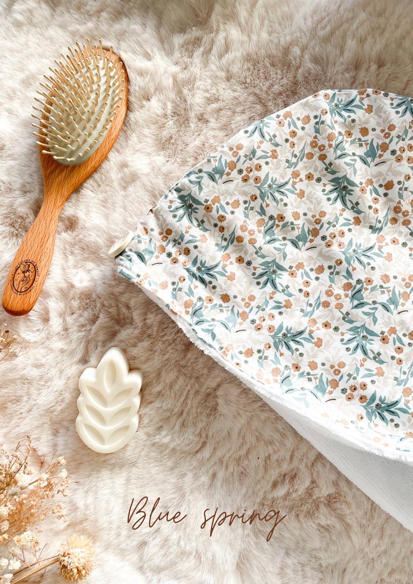 Serviette / turban pour cheveux - Blue spring