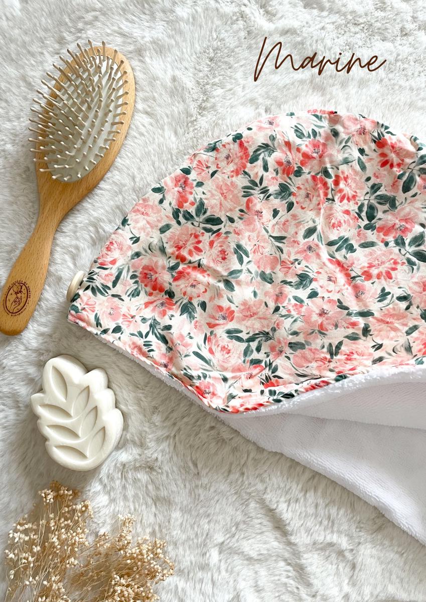 Serviette / turban pour cheveux - Marine