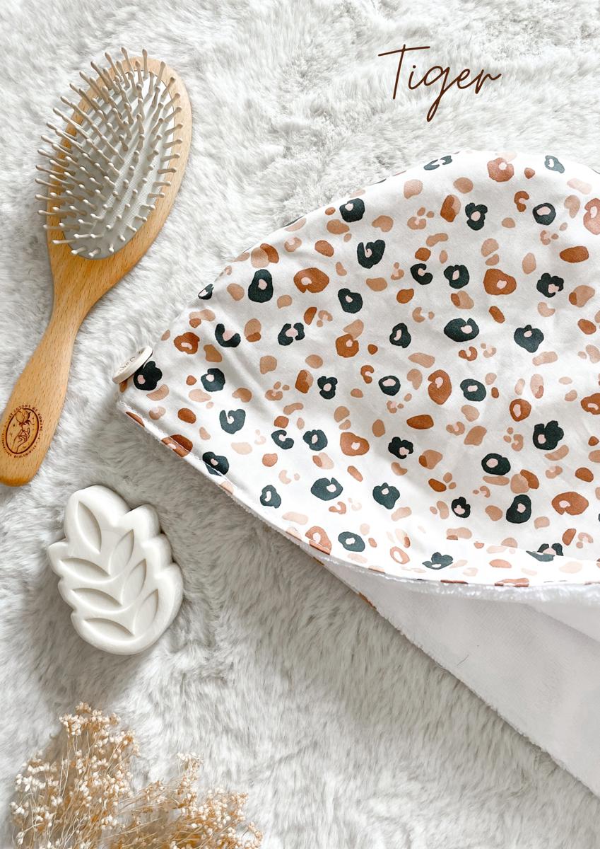Serviette / turban pour cheveux - Tiger