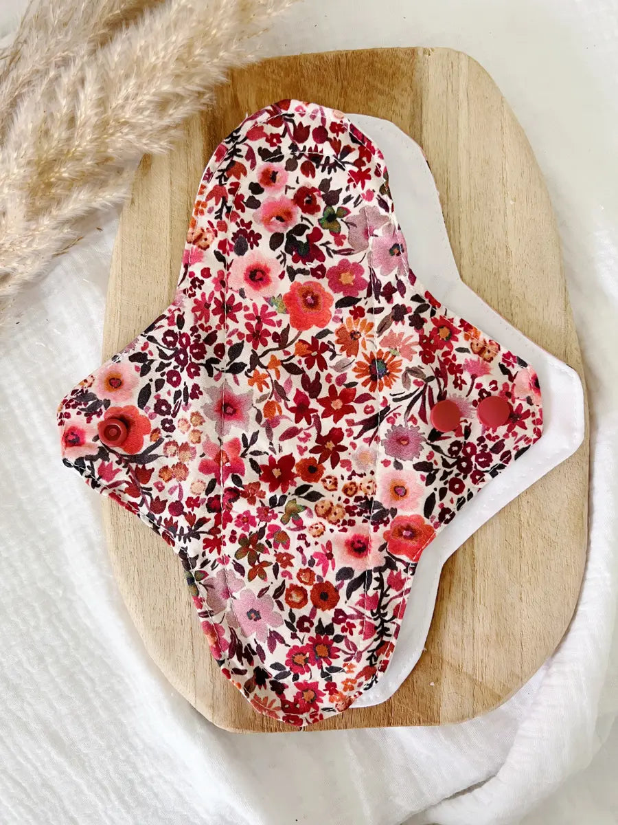 Serviette hygiénique lavable NUIT pour flux abondants - Alexia