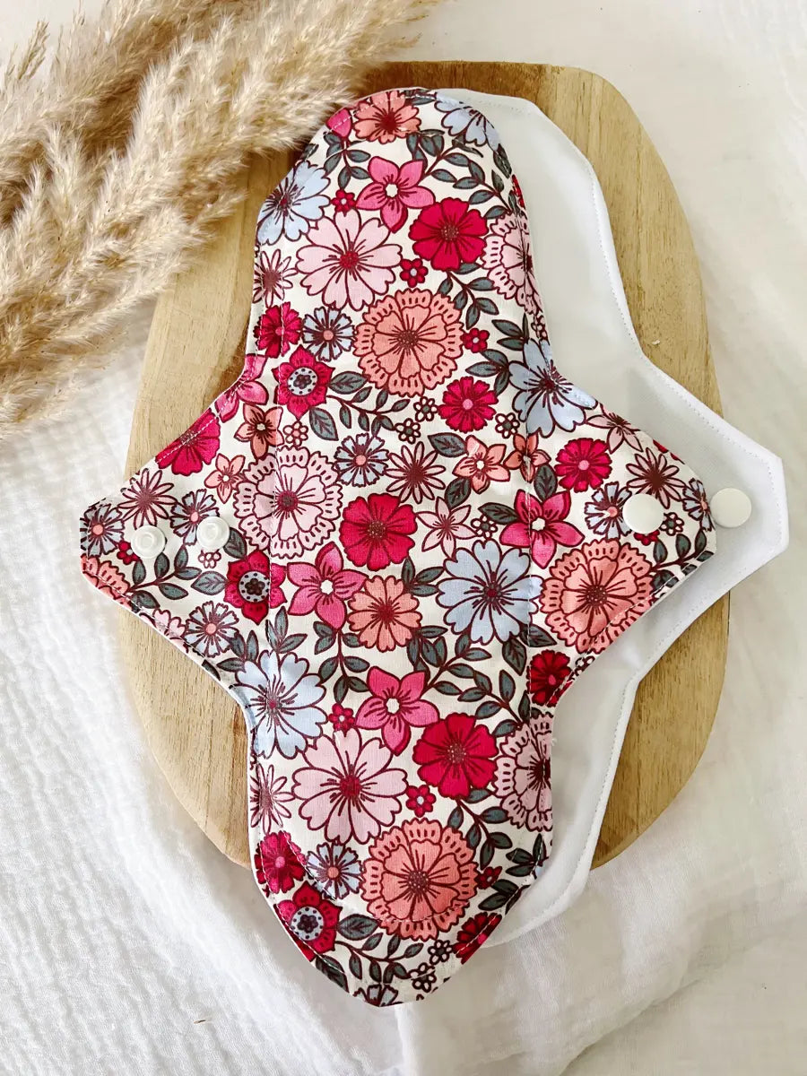 Serviette hygiénique lavable NUIT pour flux abondants - Brigitte