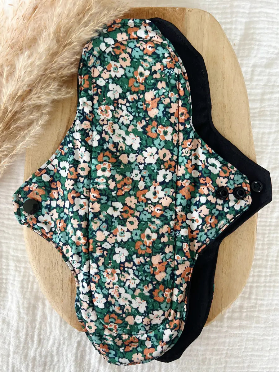 Serviette hygiénique lavable NUIT pour flux abondants - Emma