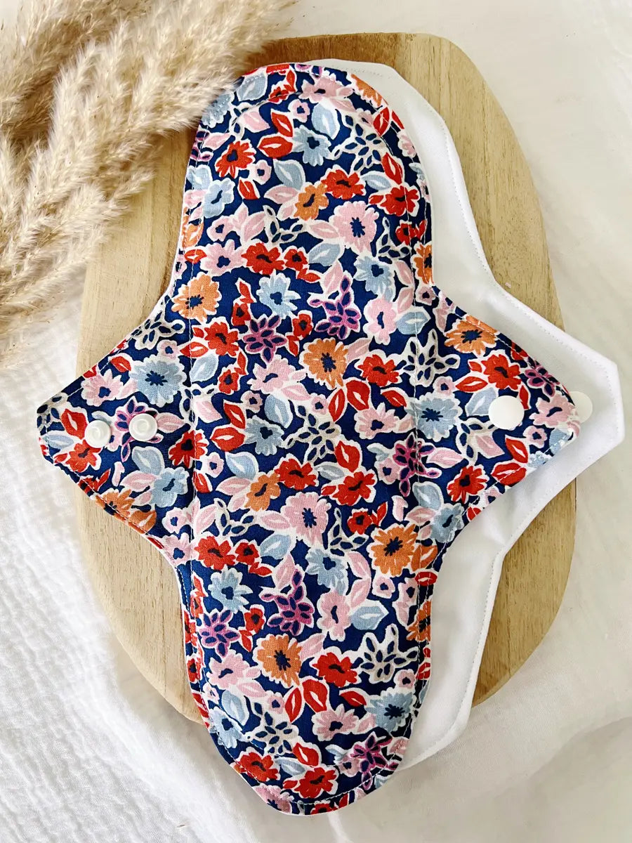 Serviette hygiénique lavable NUIT pour flux abondants - Suzanne