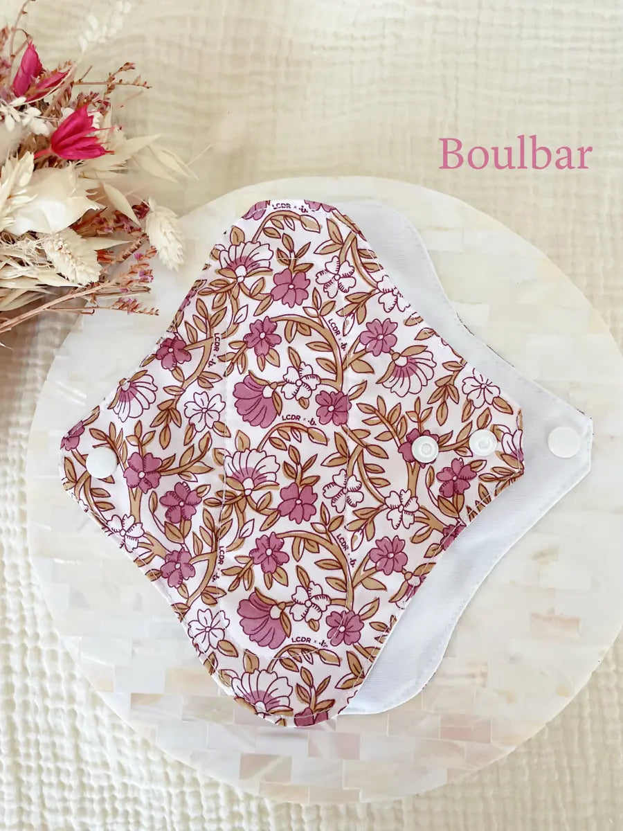 Serviette lavable flux MOYEN – Serviette hygiénique de jour - Boulbar