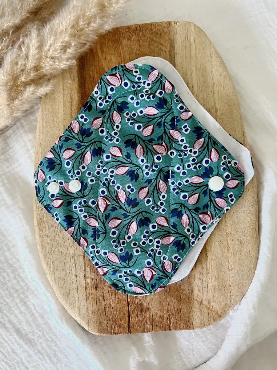 Serviette lavable flux MOYEN – Serviette hygiénique de jour - Flora