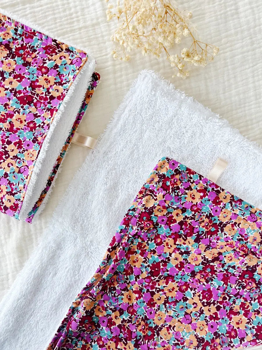 Essuie-mains de cuisine réutilisable - Purple flowers