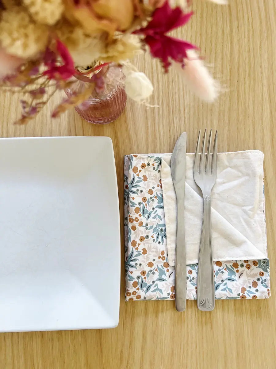 Serviettes de table (lot de 4 serviettes) - Blue spring